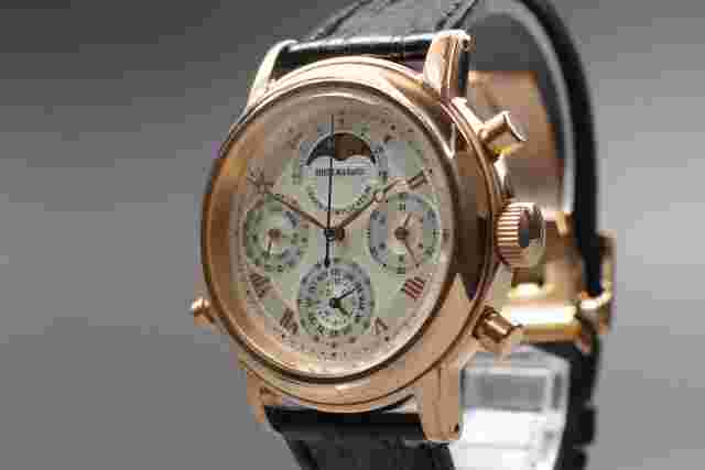 New Batt Band [Near MINT] Shellman Grand Complication 6771-T011179TA QZ Men's