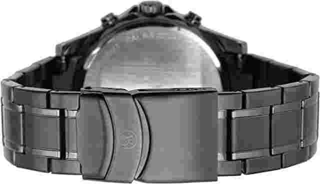 Accurist Mens Black Watch 7102 Ion Plated Dual Display Bracelet