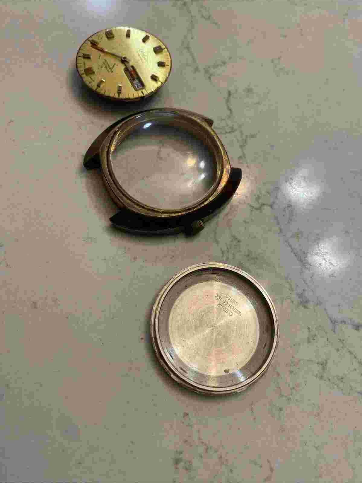 Vintage Clebar Swiss  Clebar 17 Jewels Wind Up Mechanical Watch PARTS OR REPAIR