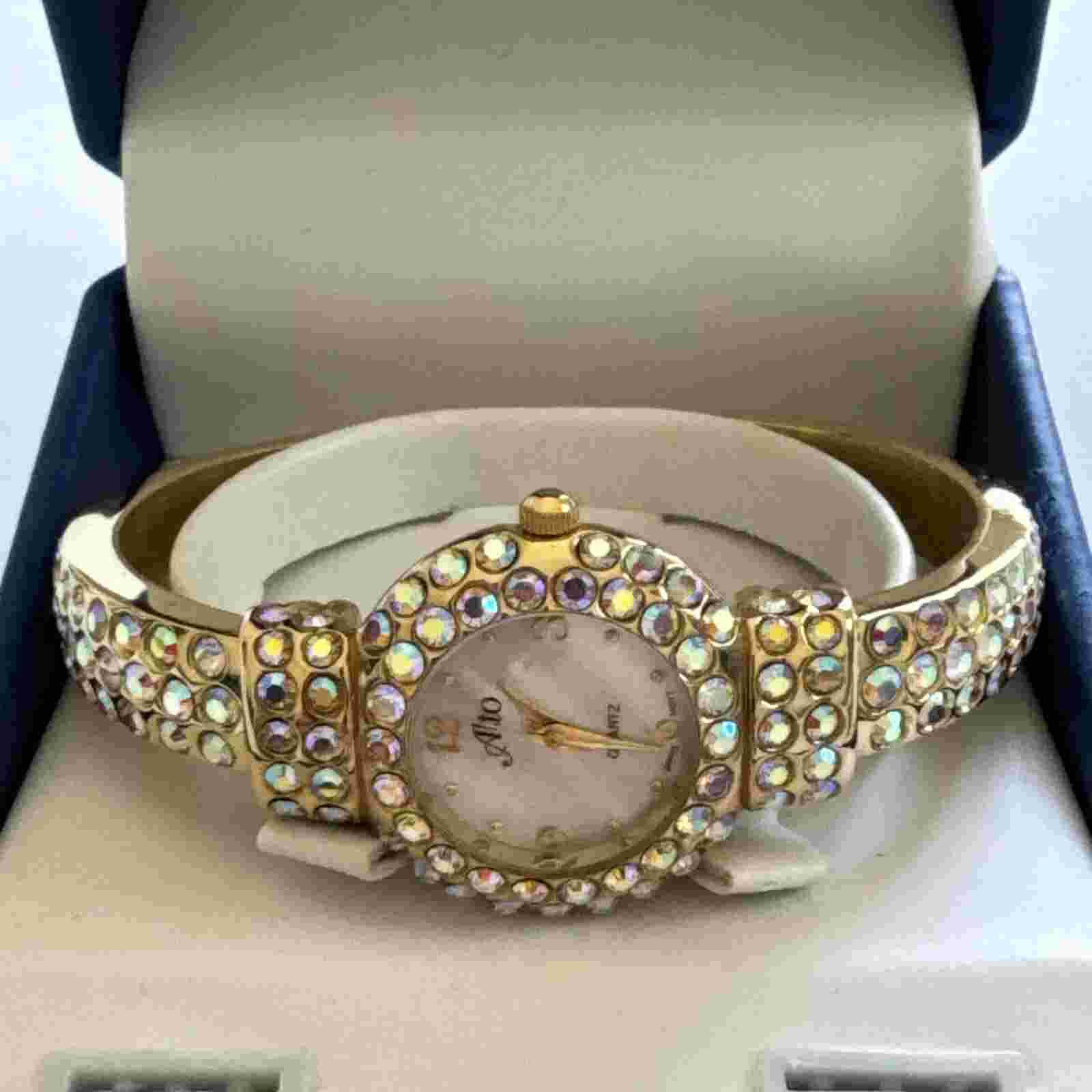 Vintage Alto Aurora Borealis Rhinestone Ladies Watch