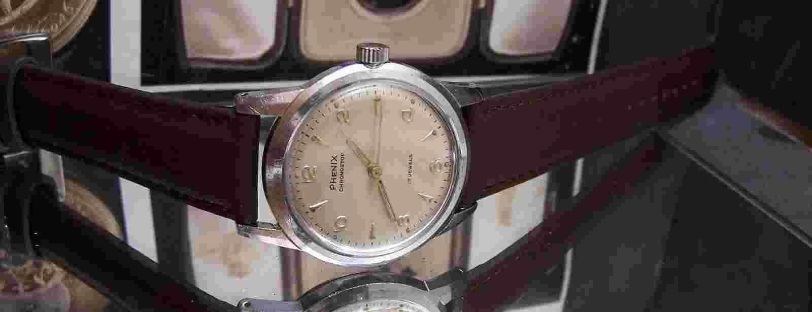 ANTIQUE VINTAGE SO RARE C1950'S SWISS PHENIX CHRONO STOP WATCH FULLY SERVICED