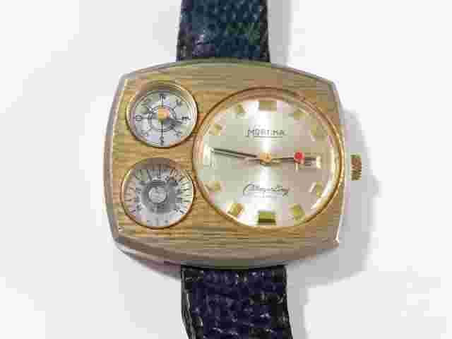 MORTIMA MENS MAYERLING SURVIVAL 46MM COMPASS + THERMOMETER WATCH