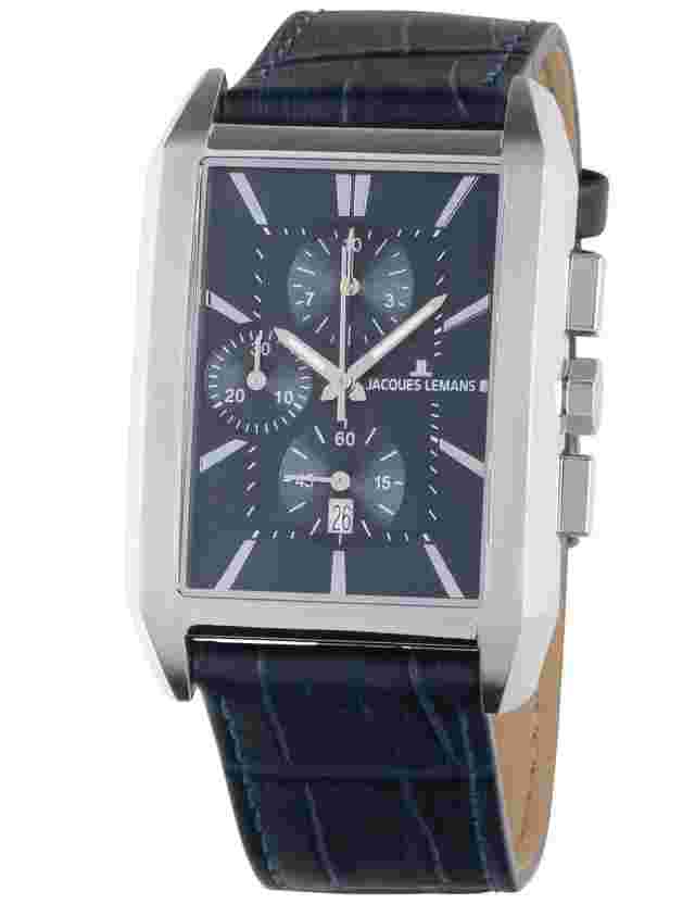 Jacques Lemans 1-2161.1C Torino squarer Mens Chronograph 34mm 5ATM