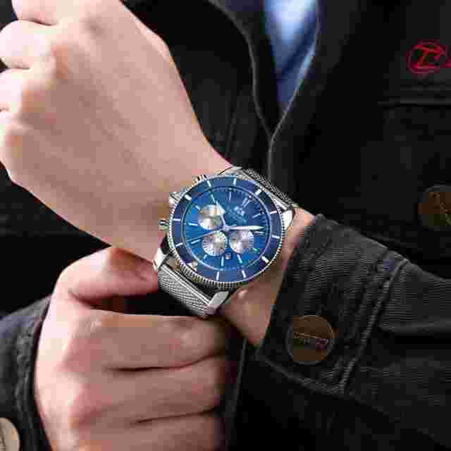 Paulareis Automatic Watch Men's Chronograph Stainless Wateproof Luminous Diver
