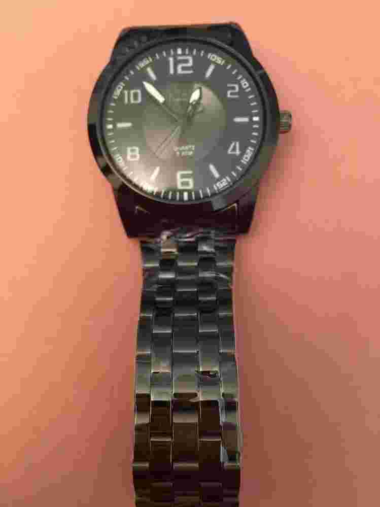WRISTWATCH: Grey/black. AKZENT. Quartz. BNWT. Waterproof.