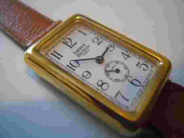 Vintage Emerich Meerson women's Brown leather band & Analog used wristwatch.