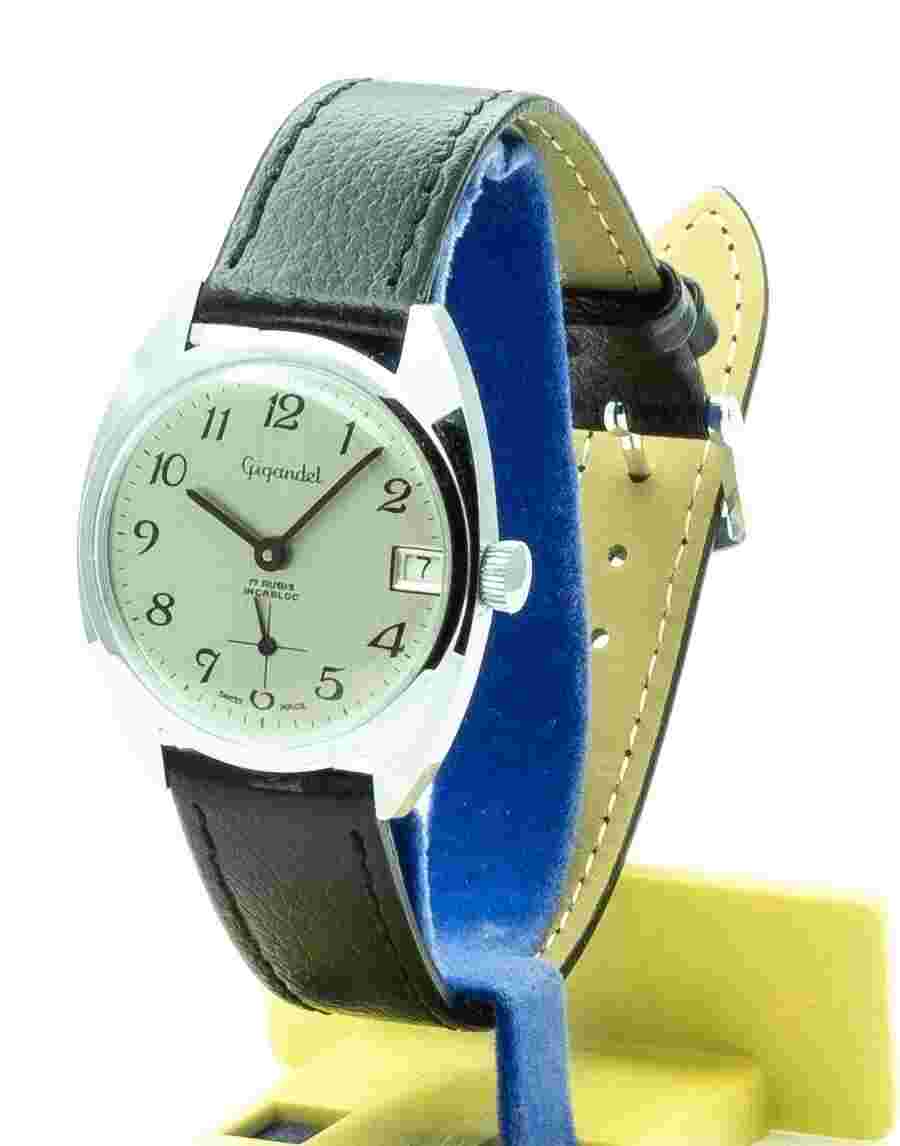 RARE VINTAGE GIGANDET 1288 17J Mechanical Swiss WATCH 1970's -NOS NEW OLD STOCK