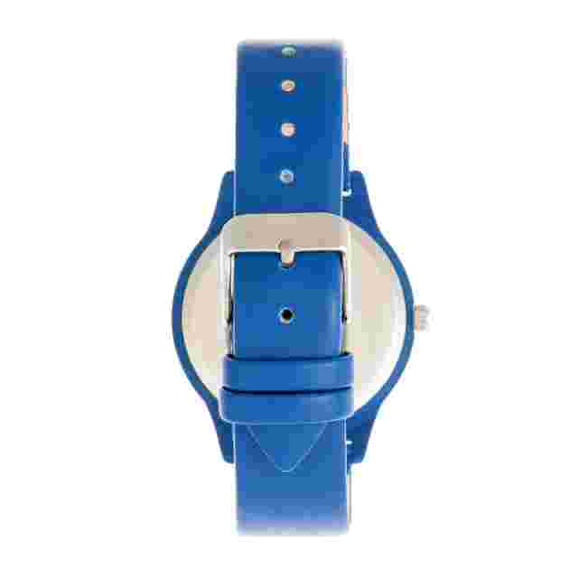 Crayo Splat Blue Leatherette Strap Unisex Watch CRACR5306