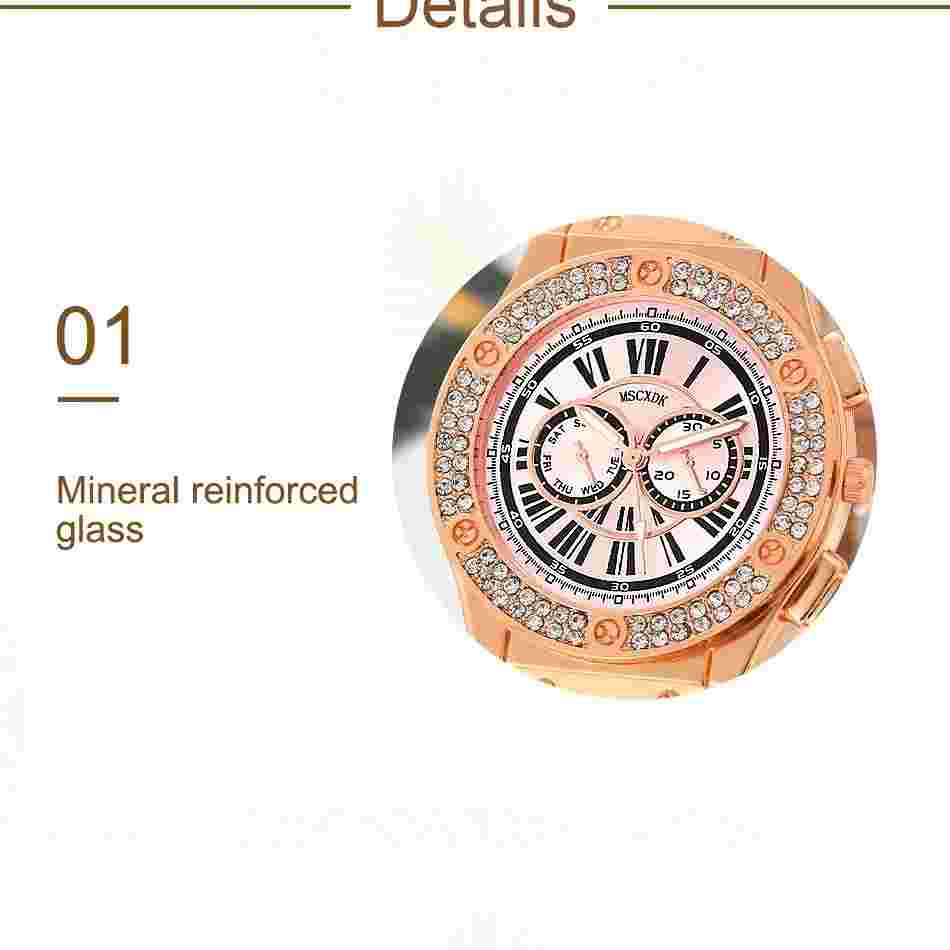 Conjunto De Relojes De Mujer Elegante 3 Piezas Con Movimiento De Cuarzo Suizo