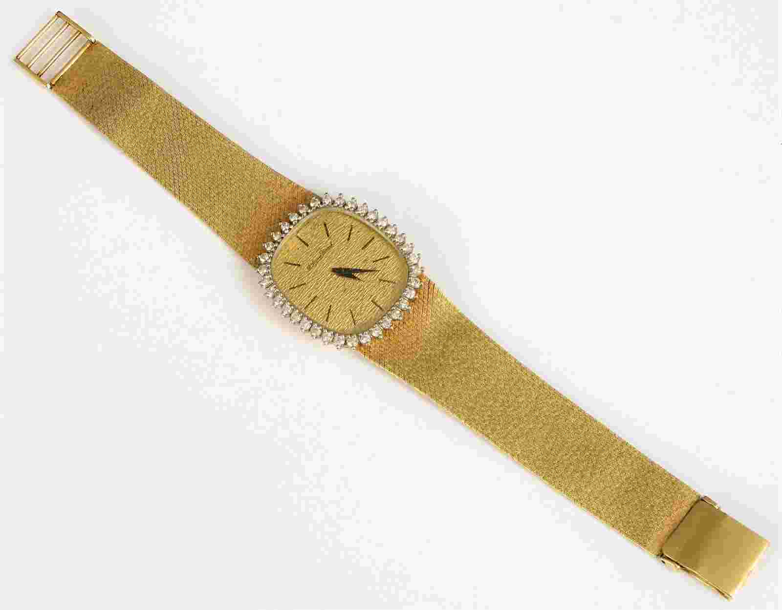 LUCIEN PICCARD SOLID 14K SOLID GOLD WATCH DIAMOND BEZEL UNISEX SUPERB EXQUISTE