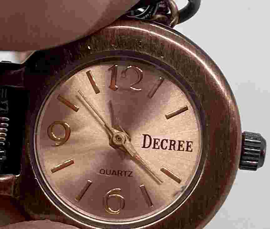 NEW DECREE OWL PENDANT WATCH ON 28” Bronze Chain Black Crystal Eyes Flips Open