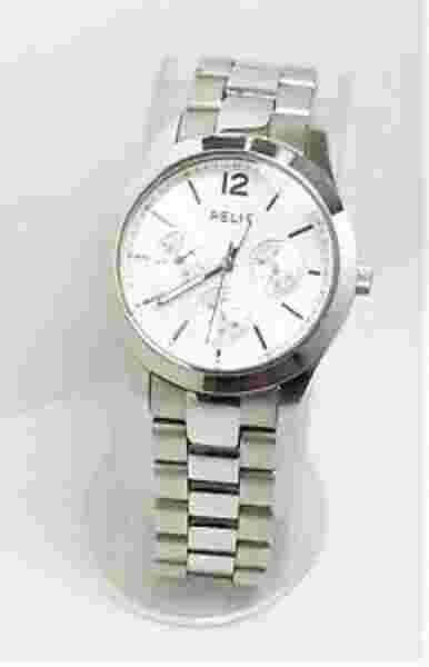 NEW RELIC GIA SILVER TONE,MULTI DIAL BRACELET WATCH ZR15598