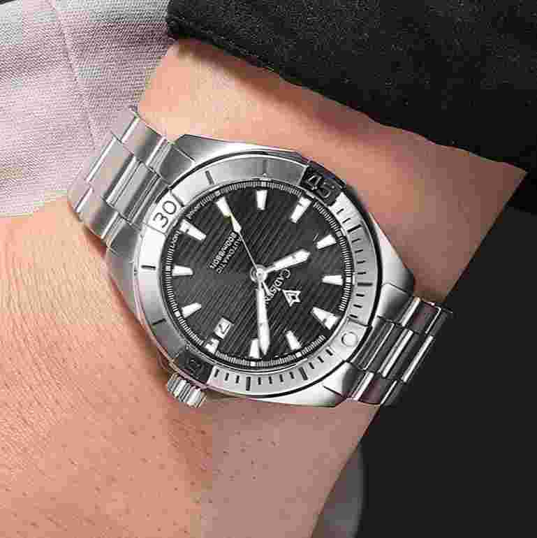 CADISEN 40mm Diver Mechanical Automatic NH35 Stainless 100M Waterproof Men Watch