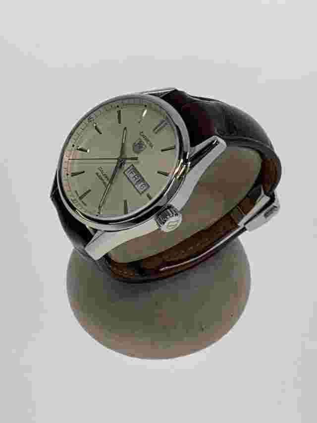 TAGHeuer Caliber 5 AT Leather 41mm white brown 202412WOH 20241225Day