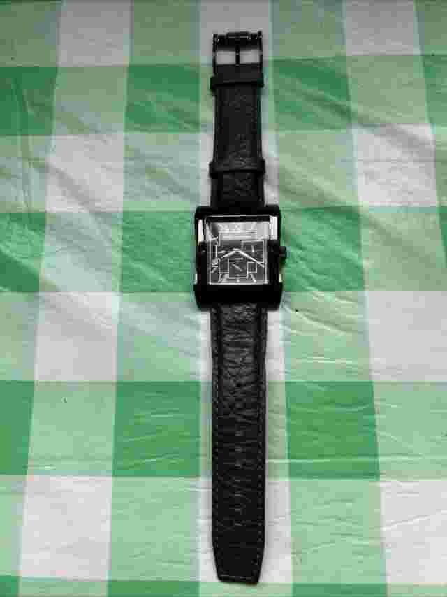Marc Anthony Black Dial Leather Band Men’s Watch