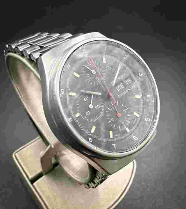 Orfina Porsche Design 7177 3H Military Chronograph Watch Army Issue Cal 5100