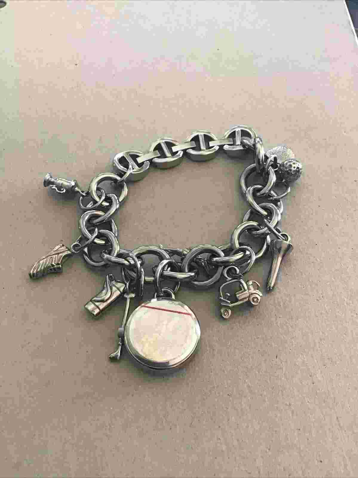 Callaway Golf Womens Charm Bracelet-Stainless Steel Adjustable Watch