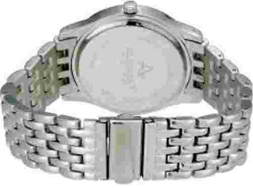 August Steiner CN004S Round Kennedy Half Dollar Silver-tone Bracelet Mens Watch