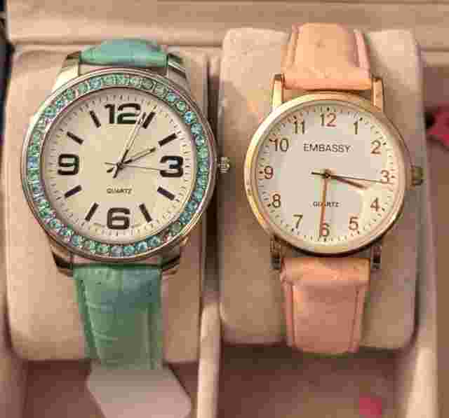 WORKING Ladies EMBASSY By Gruen Rose Gold Tone, Pink Band, Classic Quartz Watch