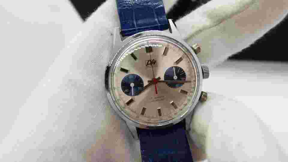 ATLANTIC RECORDS 1968 ,7733 "Valjoux Manual Chronograph" MEN'S WATCH 646 R22-68