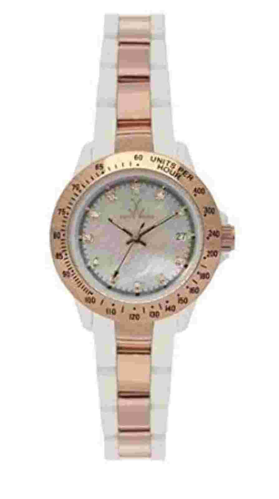 ToyWatch Rose Gold White Plasteramic Ladies Watch 28228-rg