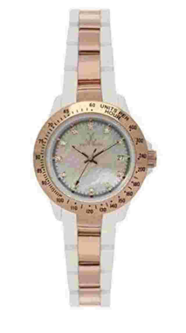 ToyWatch Rose Gold White Plasteramic Ladies Watch 28228-rg