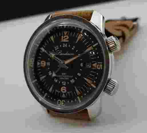 LANDERON COMPRESSOR GMTVINTAGE SWISS MOVEMENT RONDA (H)