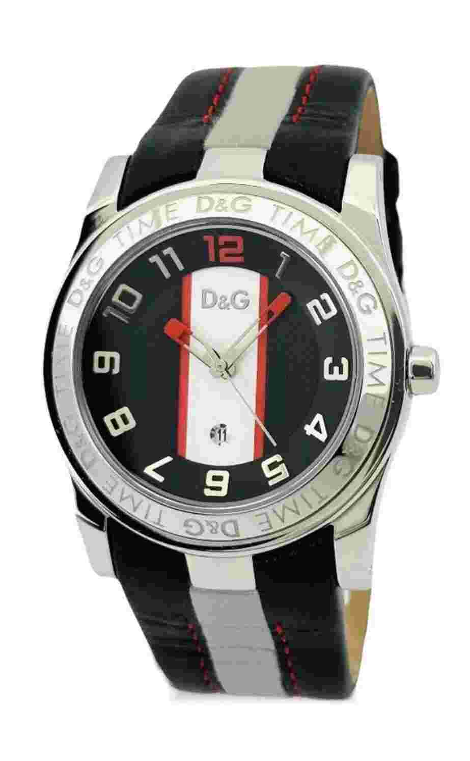 Dolce & Gabanna Men's DW0216 Stainless Steel Bicolour Leather Strap Watch