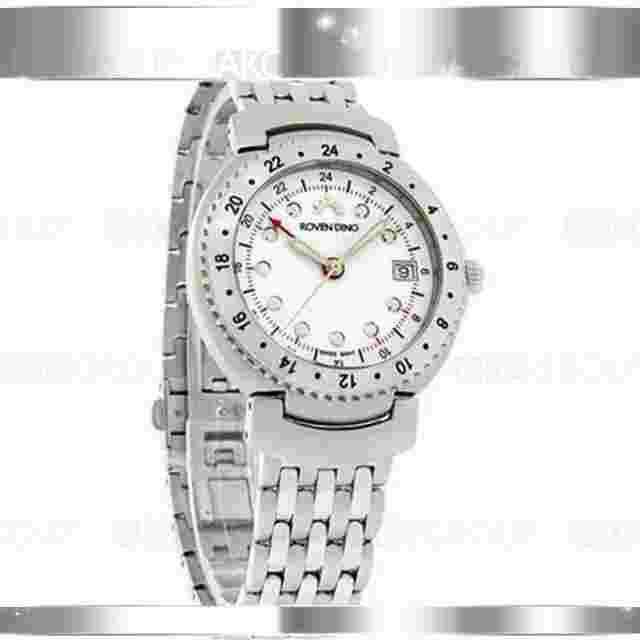 ROVEN DINO Traveler 6011MSS75 Swiss Movement Mens Watch