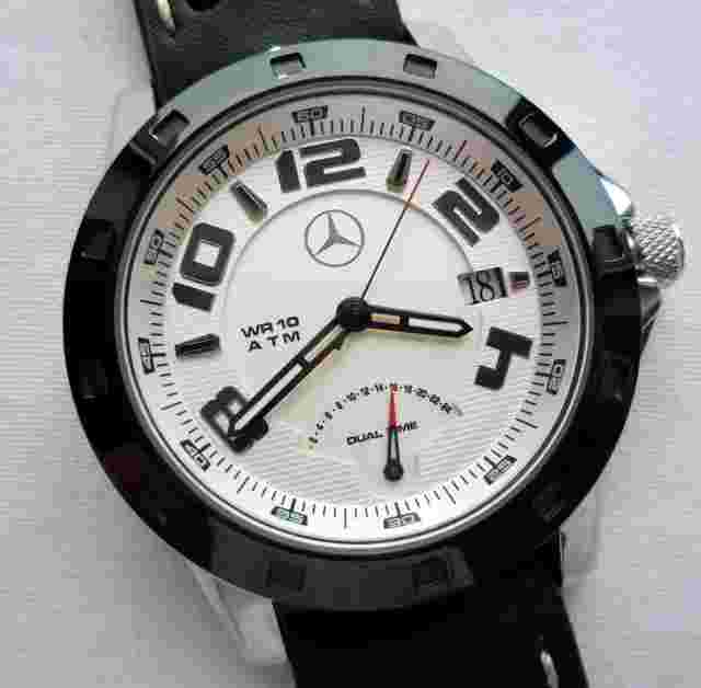 Mercedes Benz Motorsport AMG Racing Sport Line Dual Time Car Accessory GMT Watch