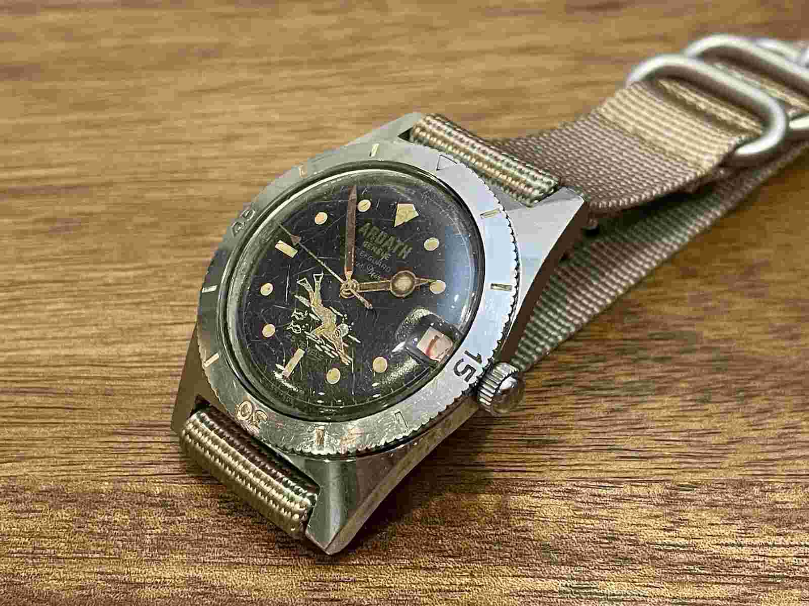 Ardath Reefguard Denis Automatic Felsa 4007 Diver Submarine Vintage Scuba Dude