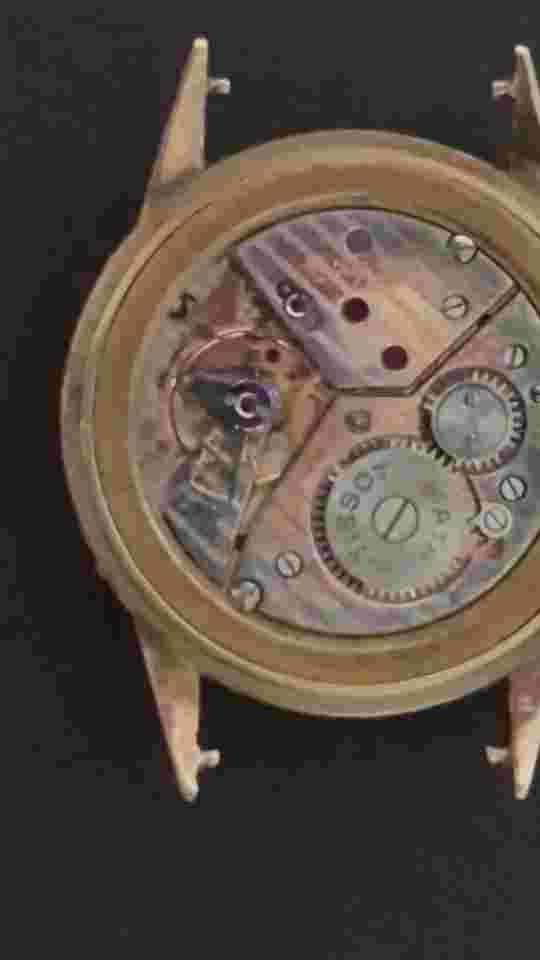 Vintage Genuine Solid Gold Mathey Tissot Triple Date Moonphase "Calamatic" Rare!