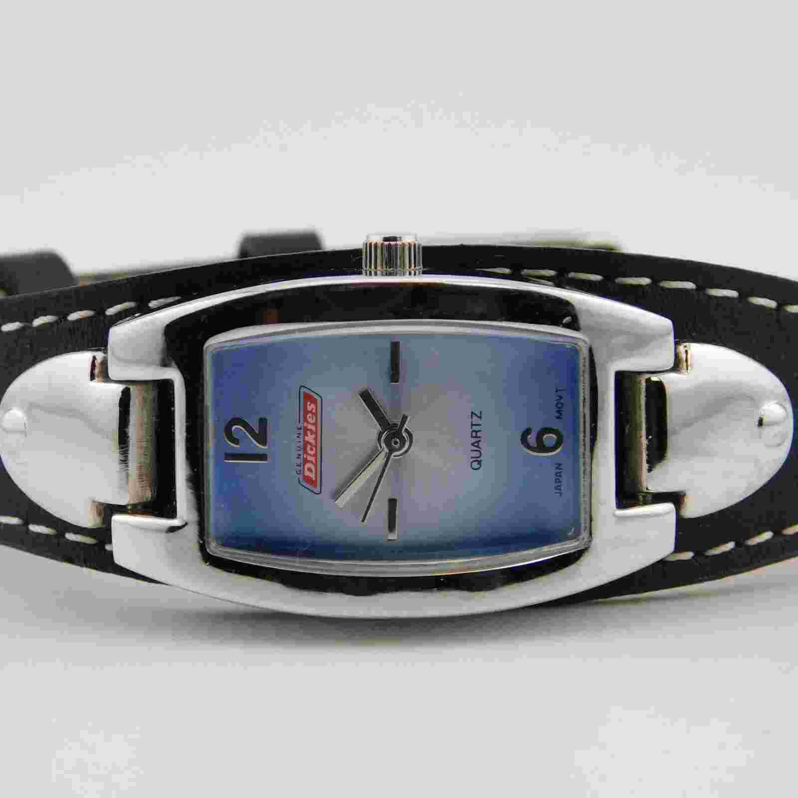 Genuine DICKIES Genuine Leather Quartz Analog Women's Watch New Battery