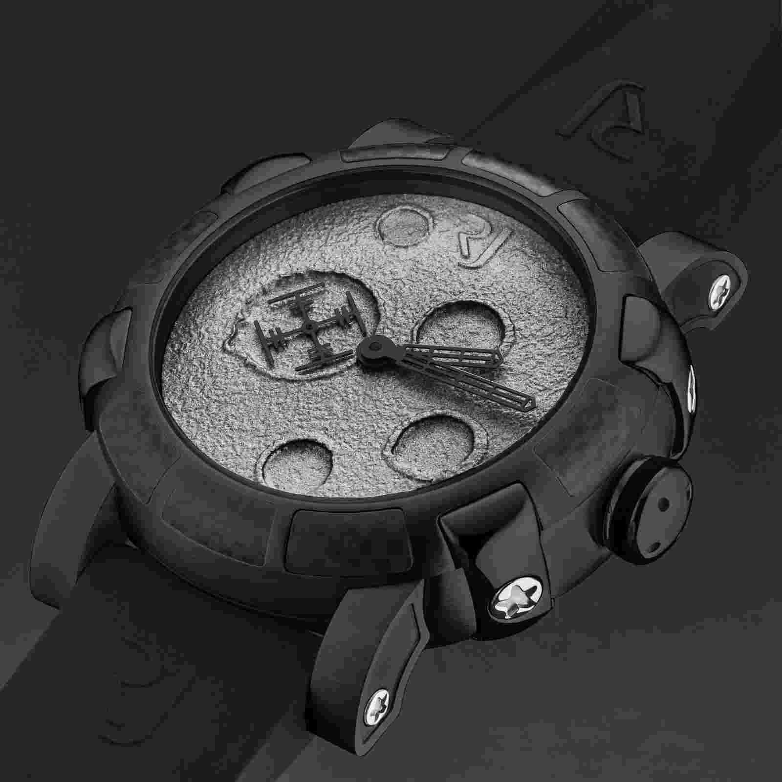 Romain Jerome Mens 'Moon Dust' Grey Dial Black Strap Automatic RJ.MD.AU.401.20