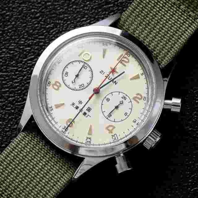 RED STAR 1963 Quartz Alloy Chronograph Watch 38mm Waterproof Vintage Dress Style