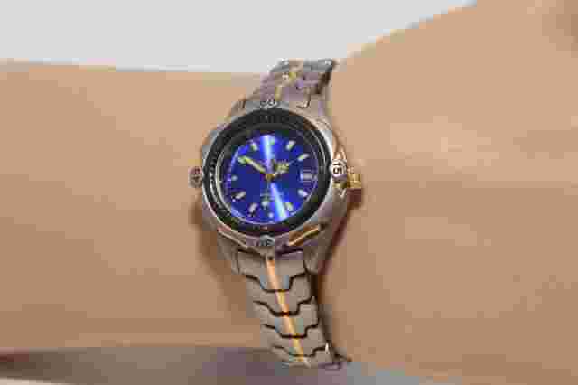 Oskar Emil Ladies gold and grey bracelet watch - Midnight blue RRP. £165