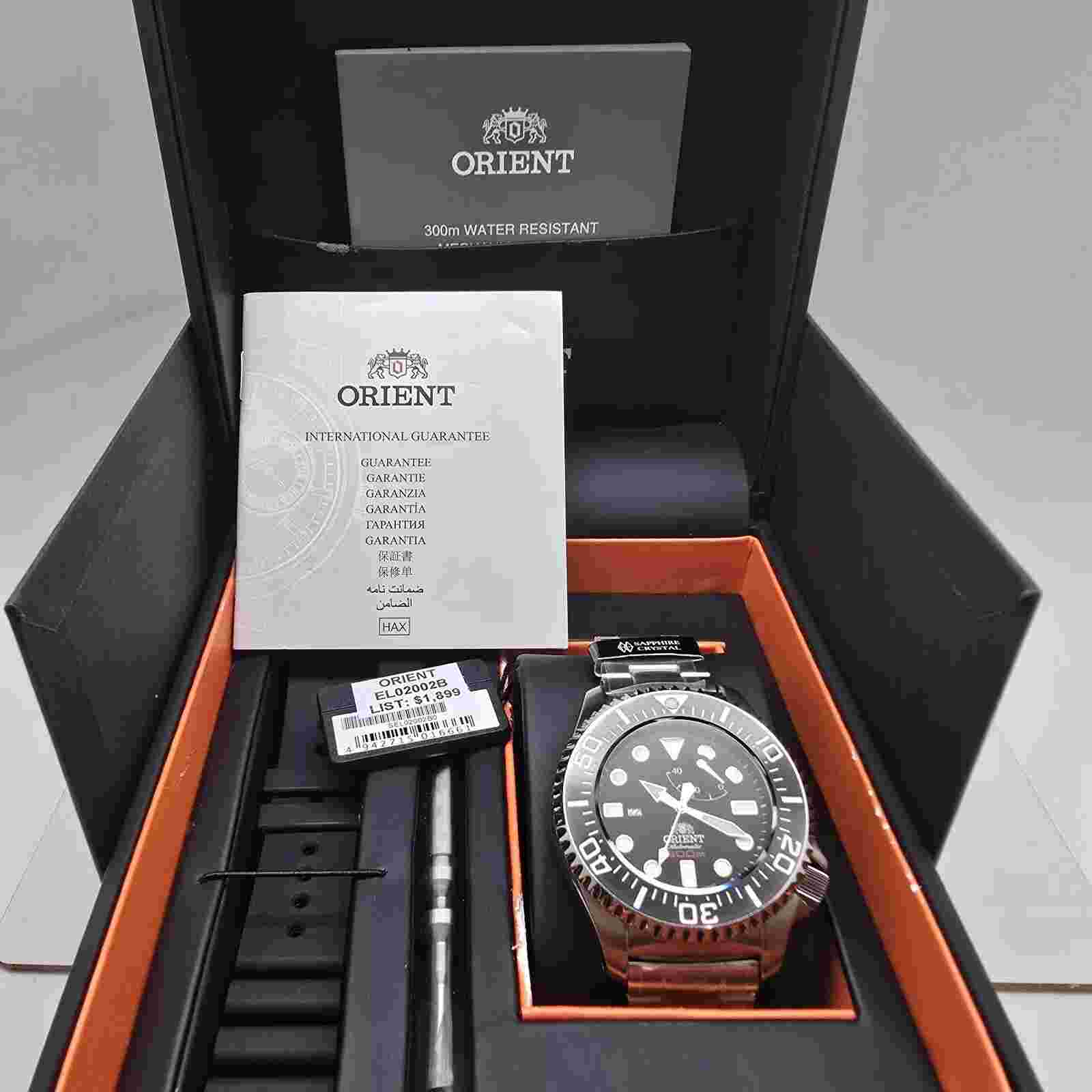ORIENT 300M SATURATION DIVER SEL02002B0 WATCH 45 MM (NEW SET WITH CARD & BOX)