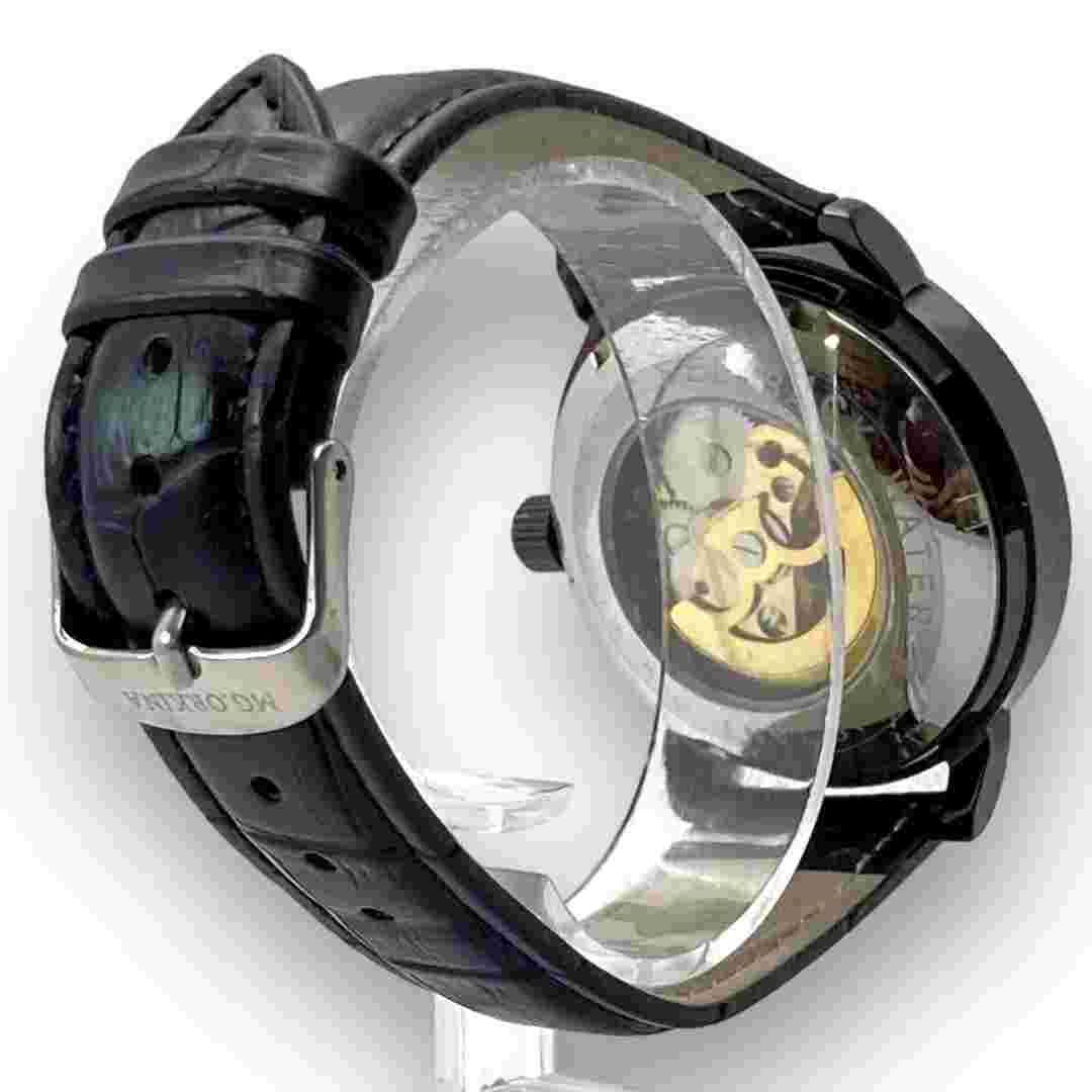 MG.ORKINA Skeleton Automatic Wristwatch Men's Used Skull Face Black