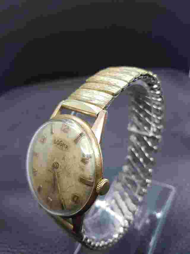 vintage art deco antique DOGMA wristwatch gold plated