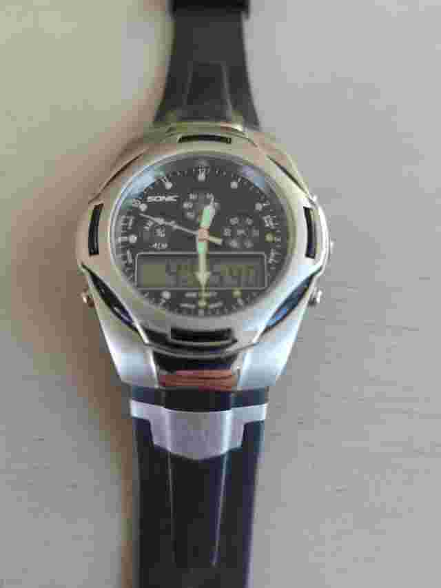 Sonic Mens Chronograph Alarm Analog Digital New Battery Running