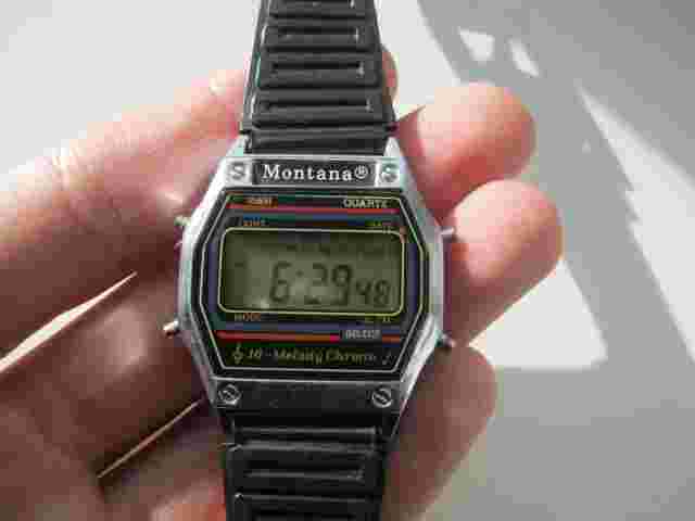 Vintage Wrist Watch Montana Quartz Digital 7 Melody Alarm  (7)