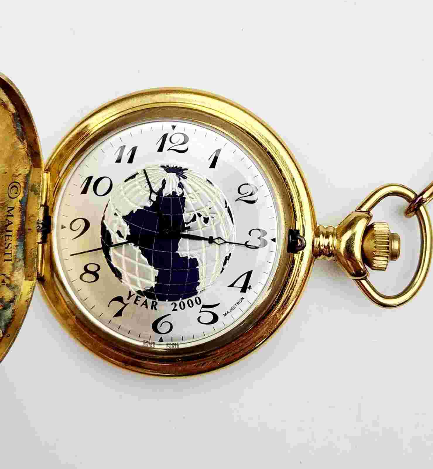 Men's Vintage Pocket Watch MAJESTRON "Year 2000"
