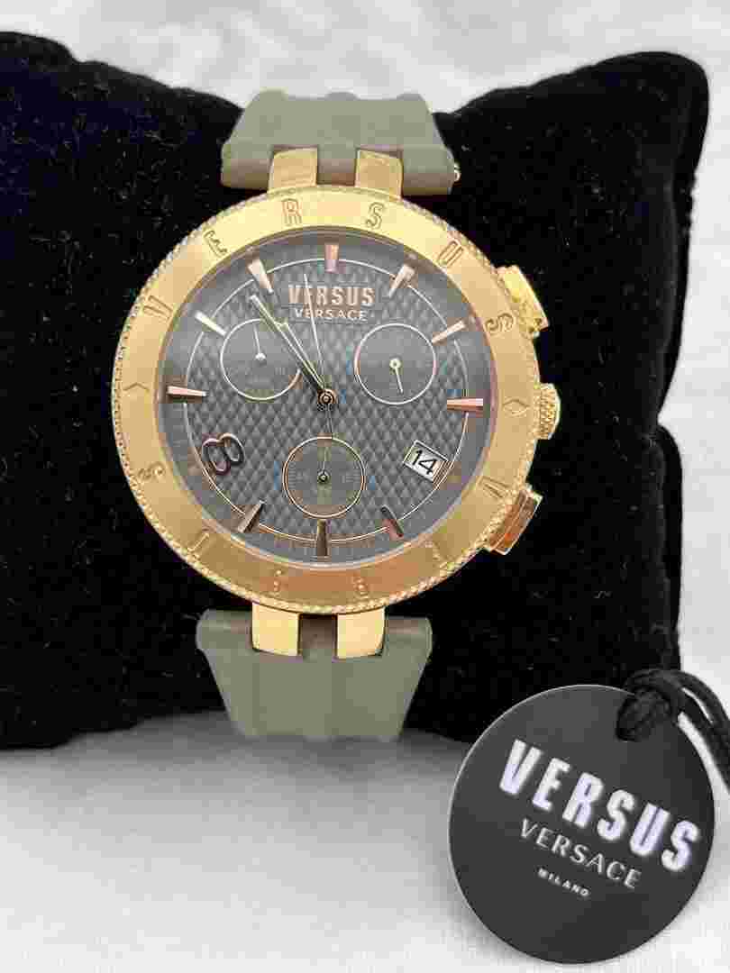 Versus Versace Watch Chronograph Men's Black x Gold From Japan i4714