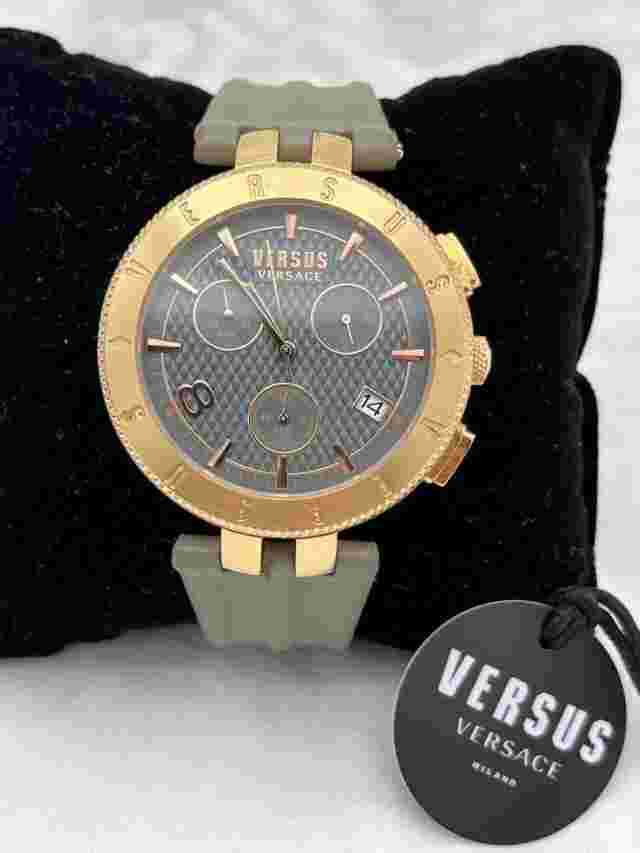 Versus Versace Watch Chronograph Men's Black x Gold From Japan i4714
