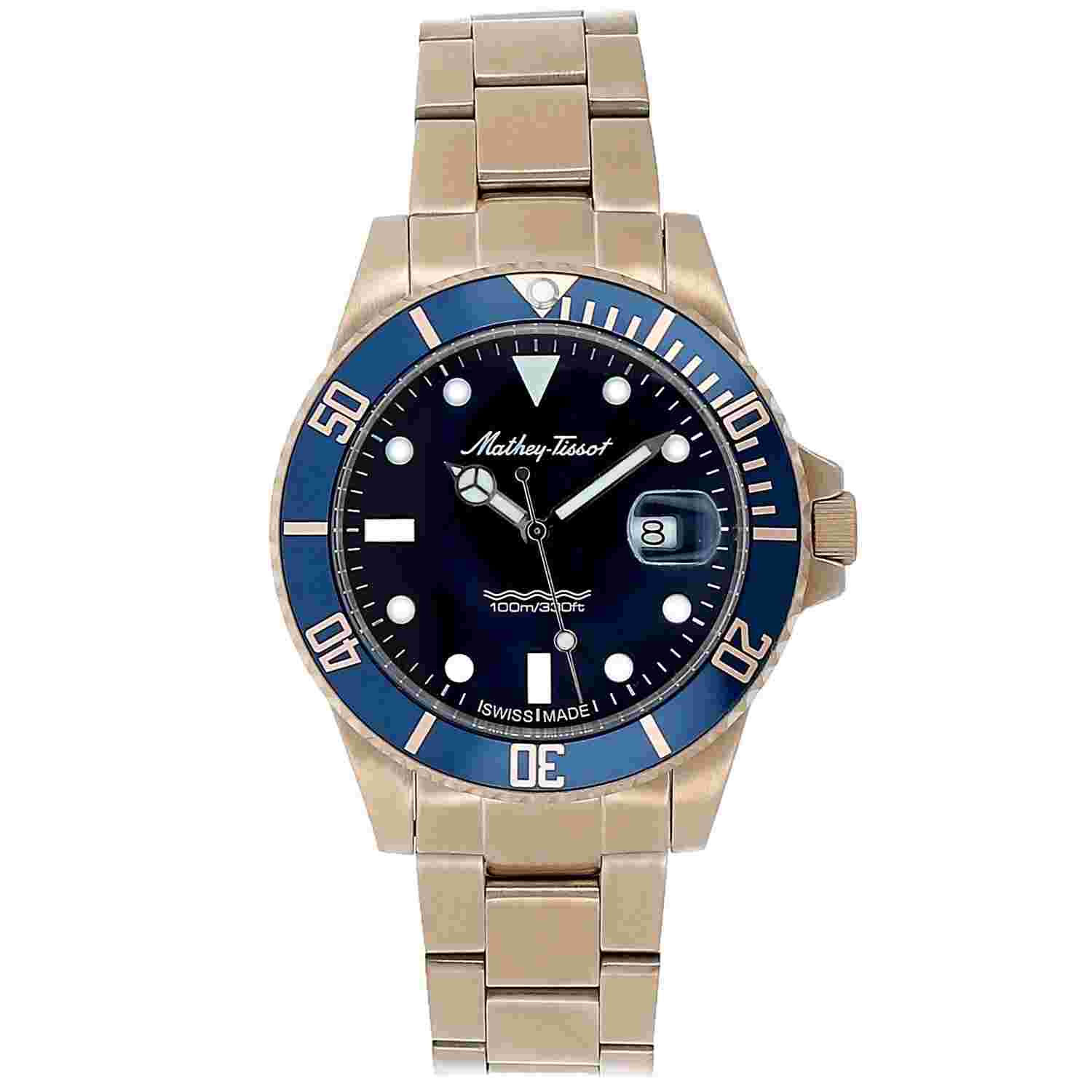 Mathey Tissot Men's Classic Blue Dial Watch - H908APRBU