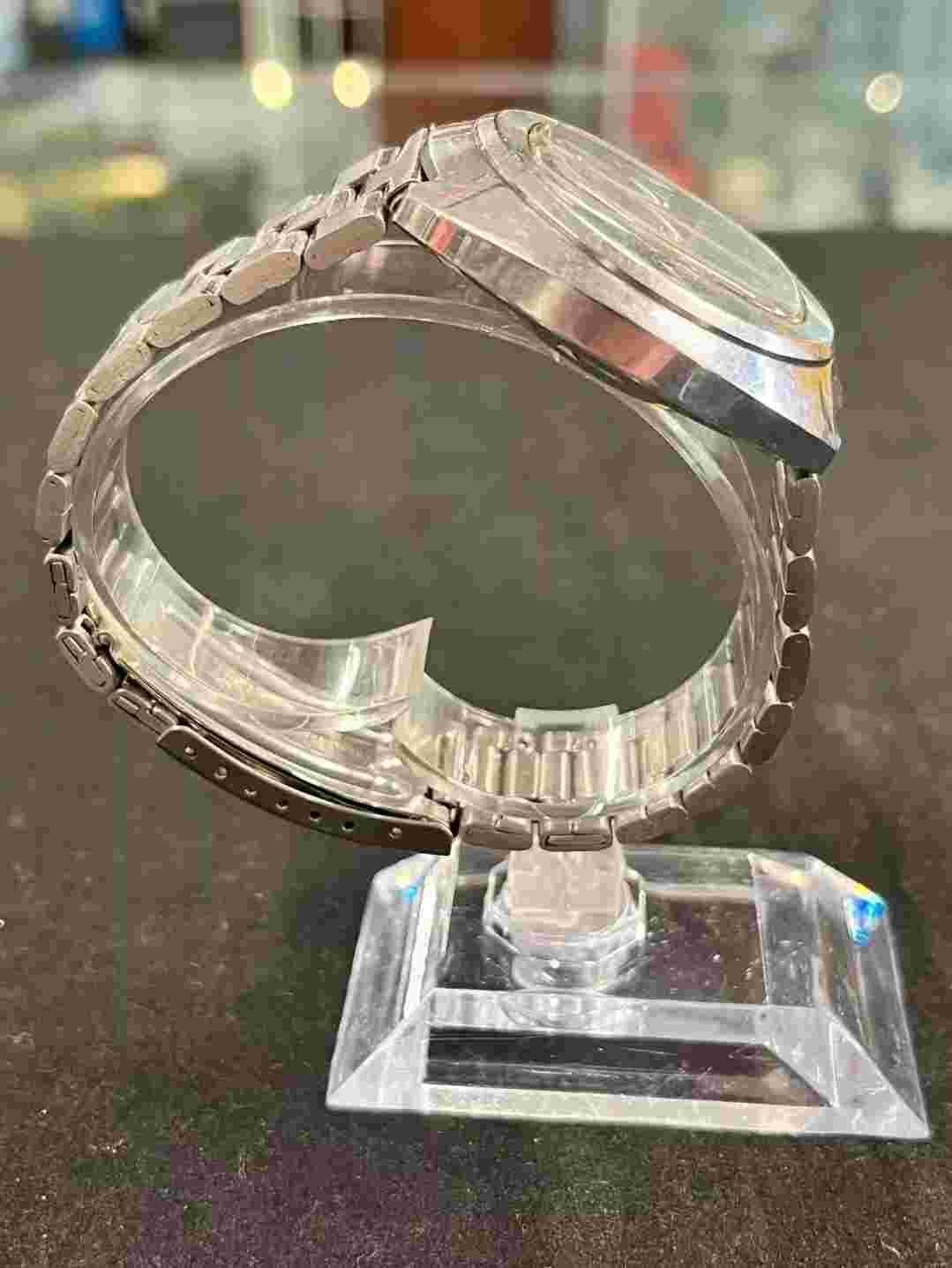 Very Rare Nino N24 Day date Automatic 17Jewel Wristwatch with Purple Dial