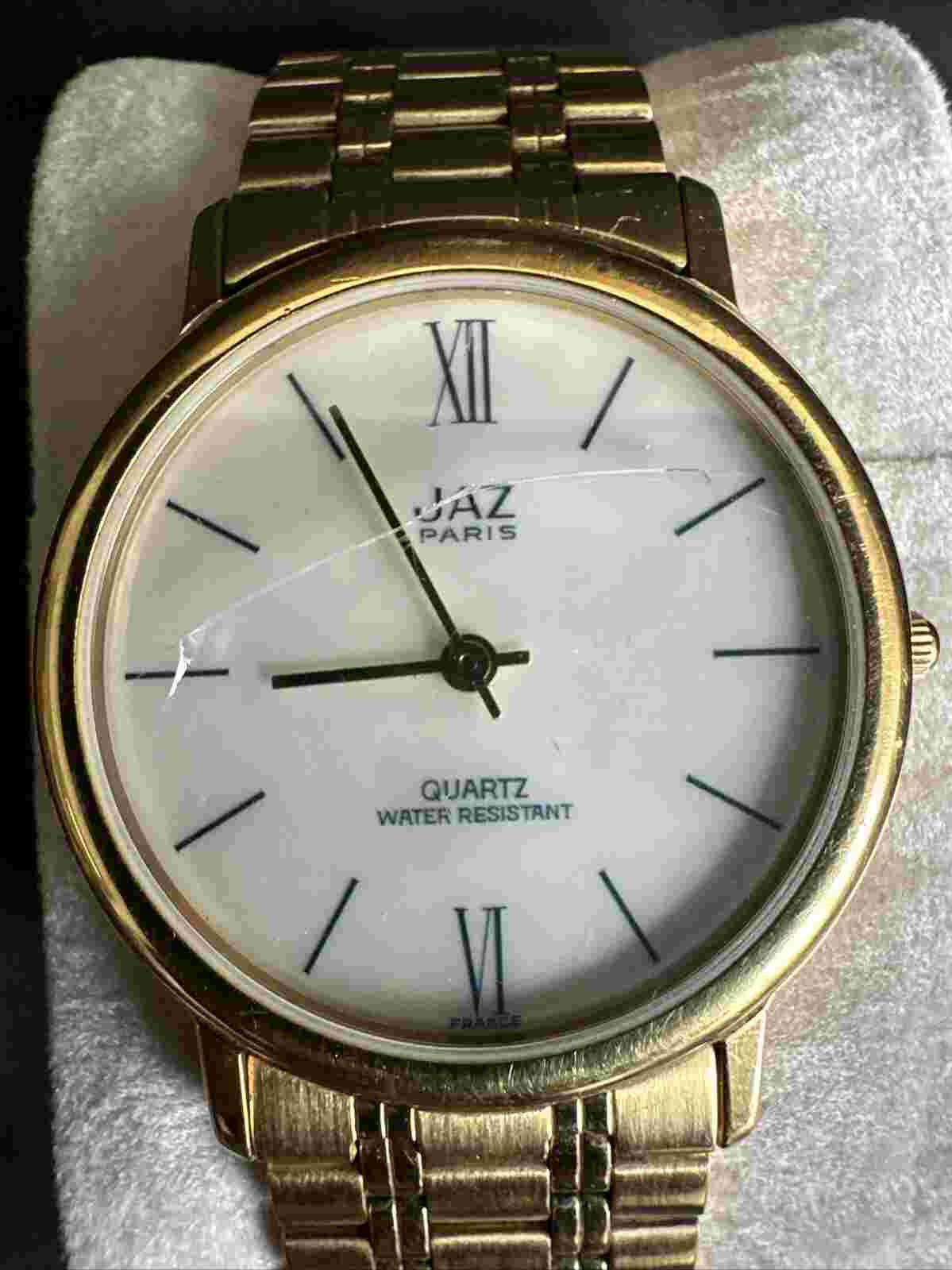 vintage Jaz Paris Quartz Watch As Is ( Glass Is Cracked)