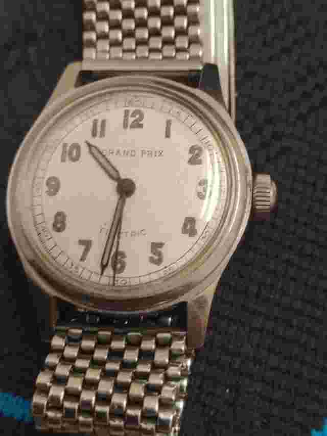 ELECTION SS 17 Jewel Grand Prix cal. 625 gents vintage watch Rare  Military Dial