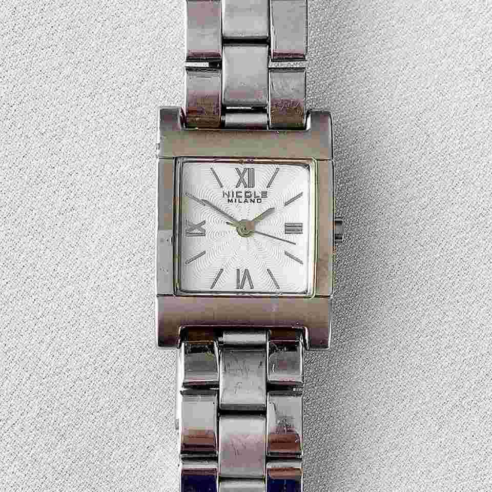 Nicole Milano Ladies' Quartz Watch - Simple Square Design, 2.1cm Face, Used