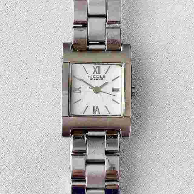 Nicole Milano Ladies' Quartz Watch - Simple Square Design, 2.1cm Face, Used